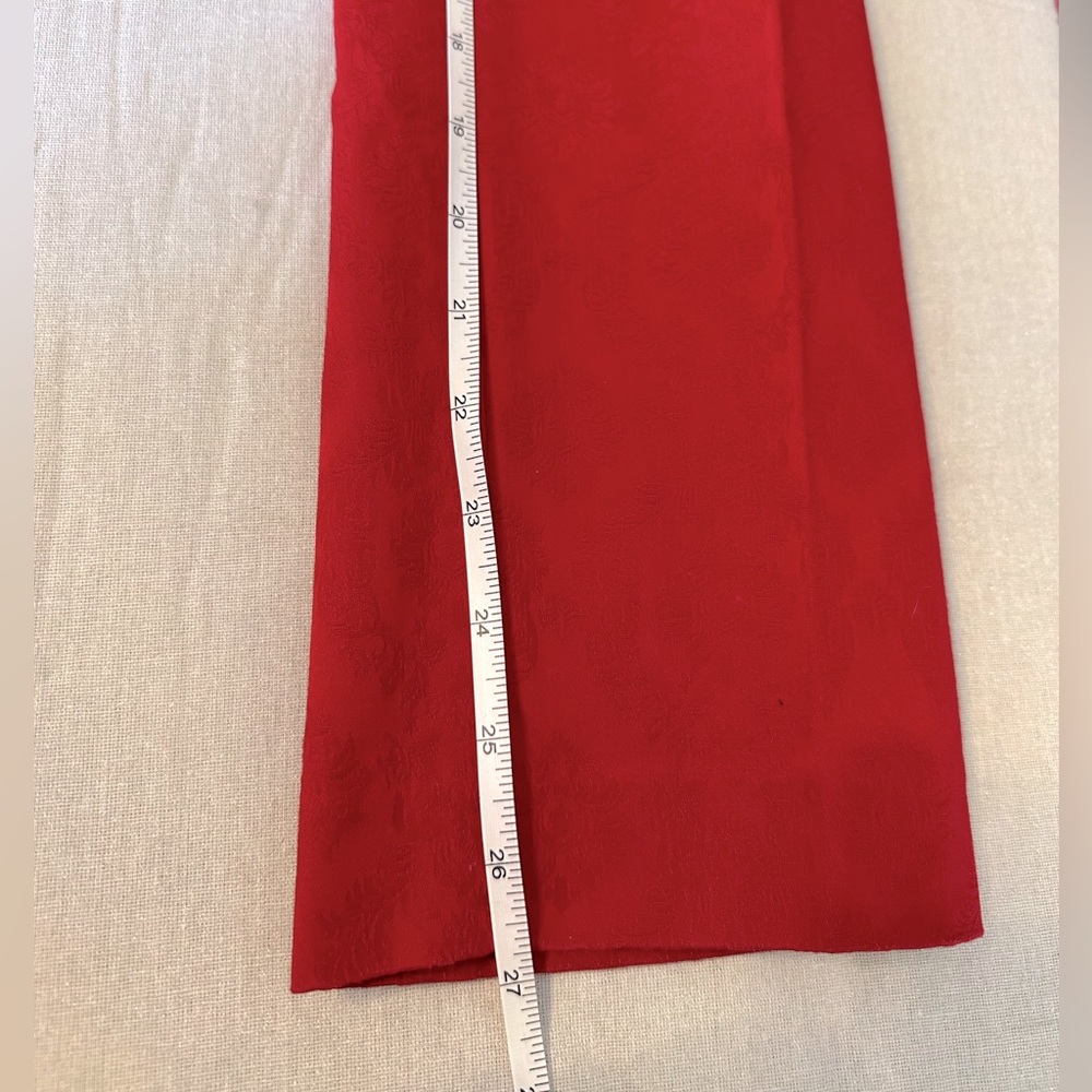 Talbots, petite sz, Red jacquard pants - Picture 7 of 7